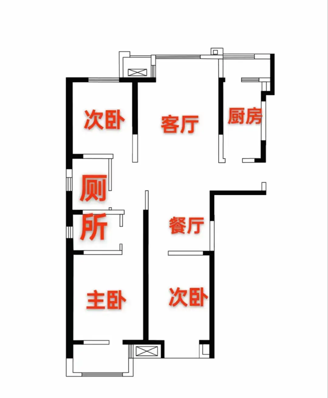 和润嘉园(和家大院)  3室2厅2卫   128.00万室内图1