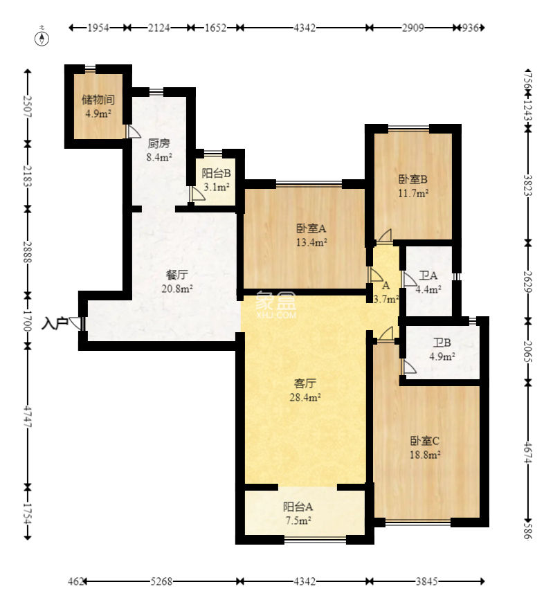 恒大雅苑  3室2厅1卫   124.80万