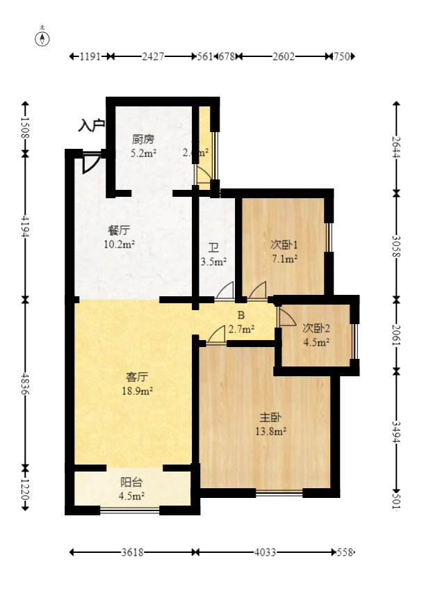 水岸世景  3室1厅1卫    60.8万 水岸世景  3室1厅1卫    60.8万户型图