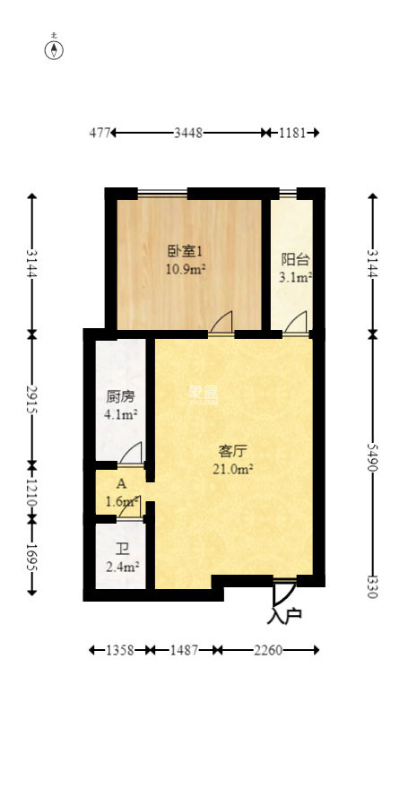 加加大街（华景苑）  1室1厅1卫   38.50万
