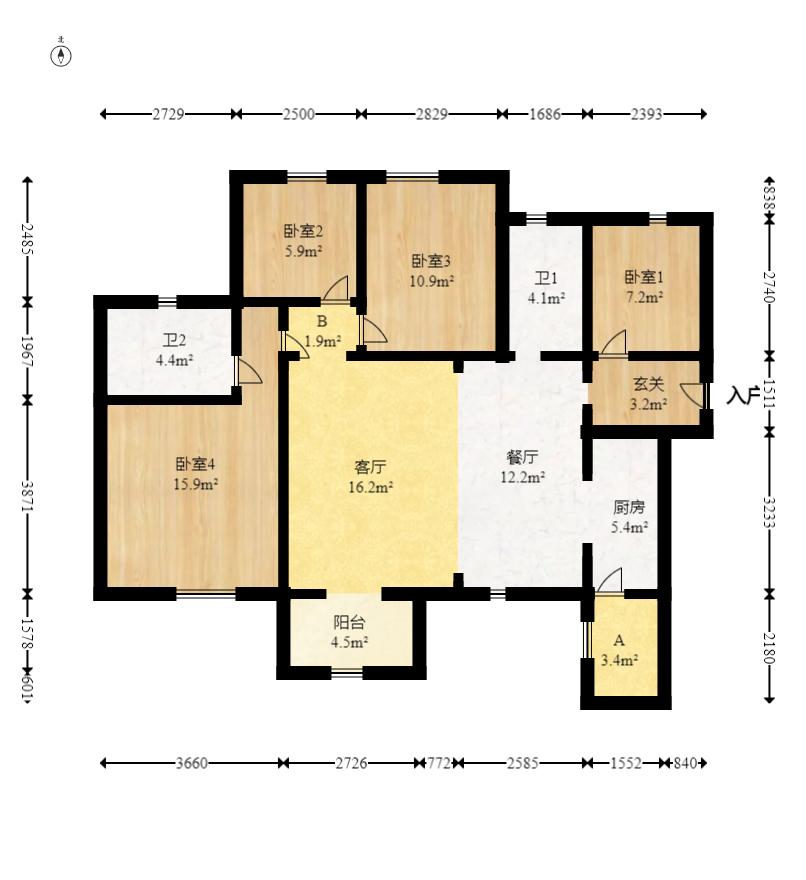 时代倾城二期  1室0厅0卫   91.80万室内图1