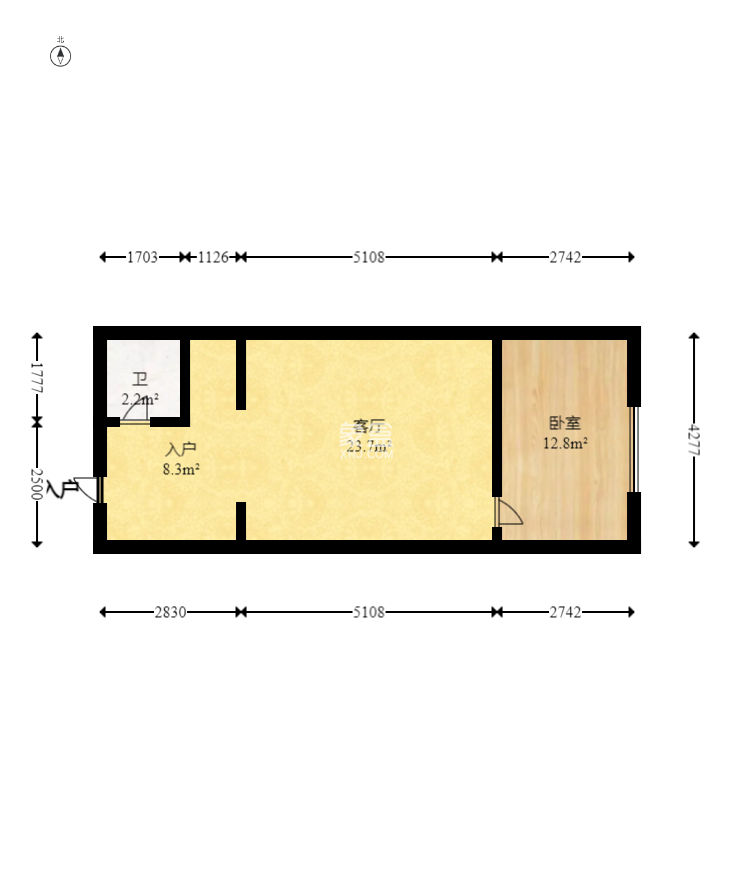 明城广场  1室1厅1卫   54.00万