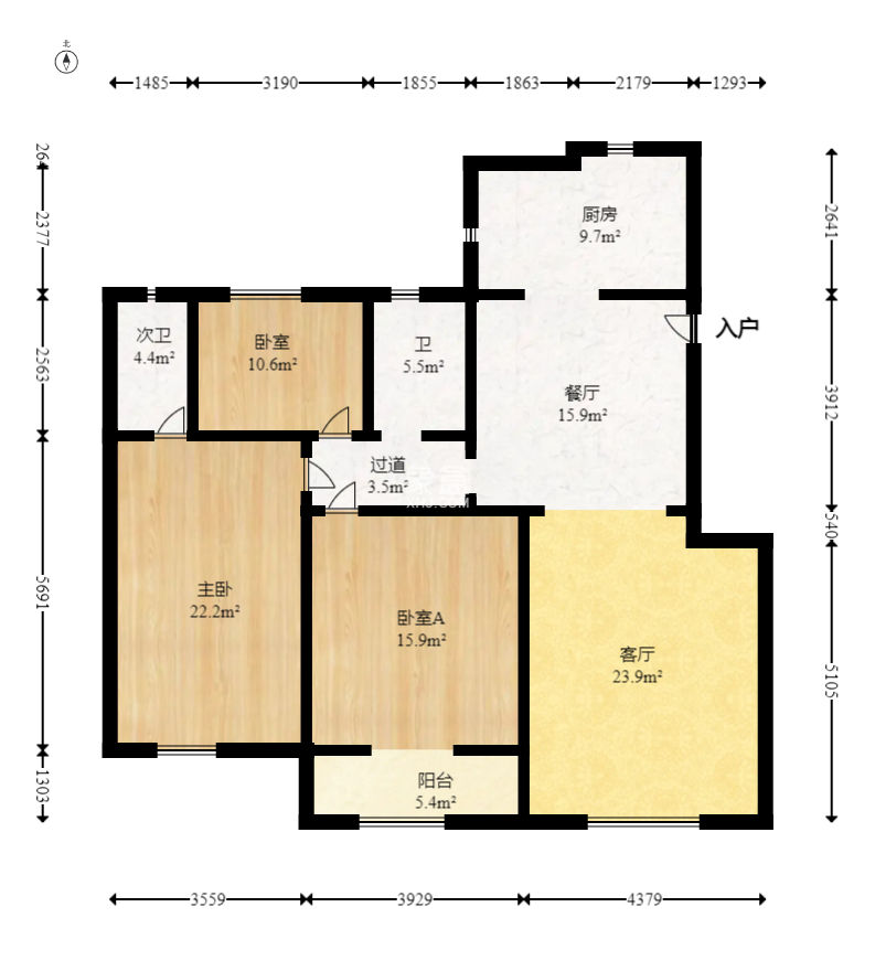 筑梦园  3室2厅2卫   91.50万