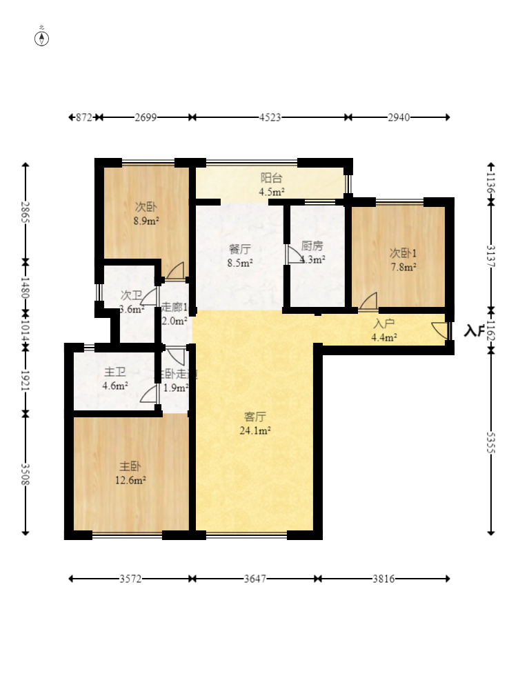 星华海岸城四期  3室2厅2卫    195.0万 星华海岸城四期  3室2厅2卫    195.0万户型图