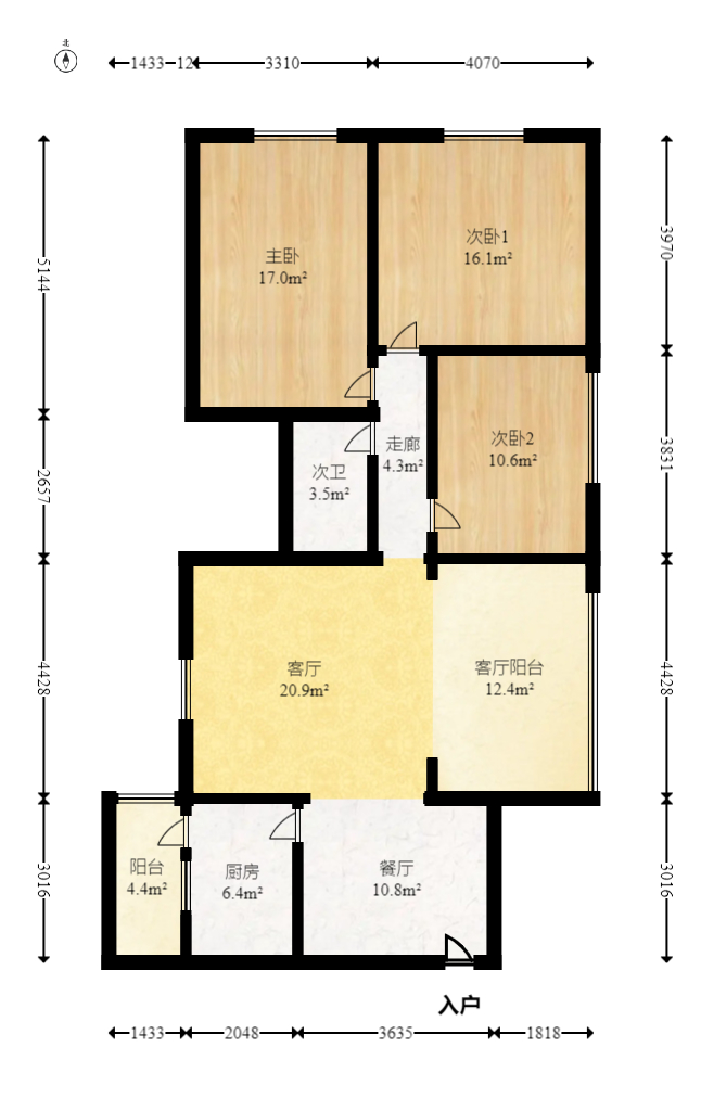 洛杉矶城  4室2厅2卫    250.0万室内图1