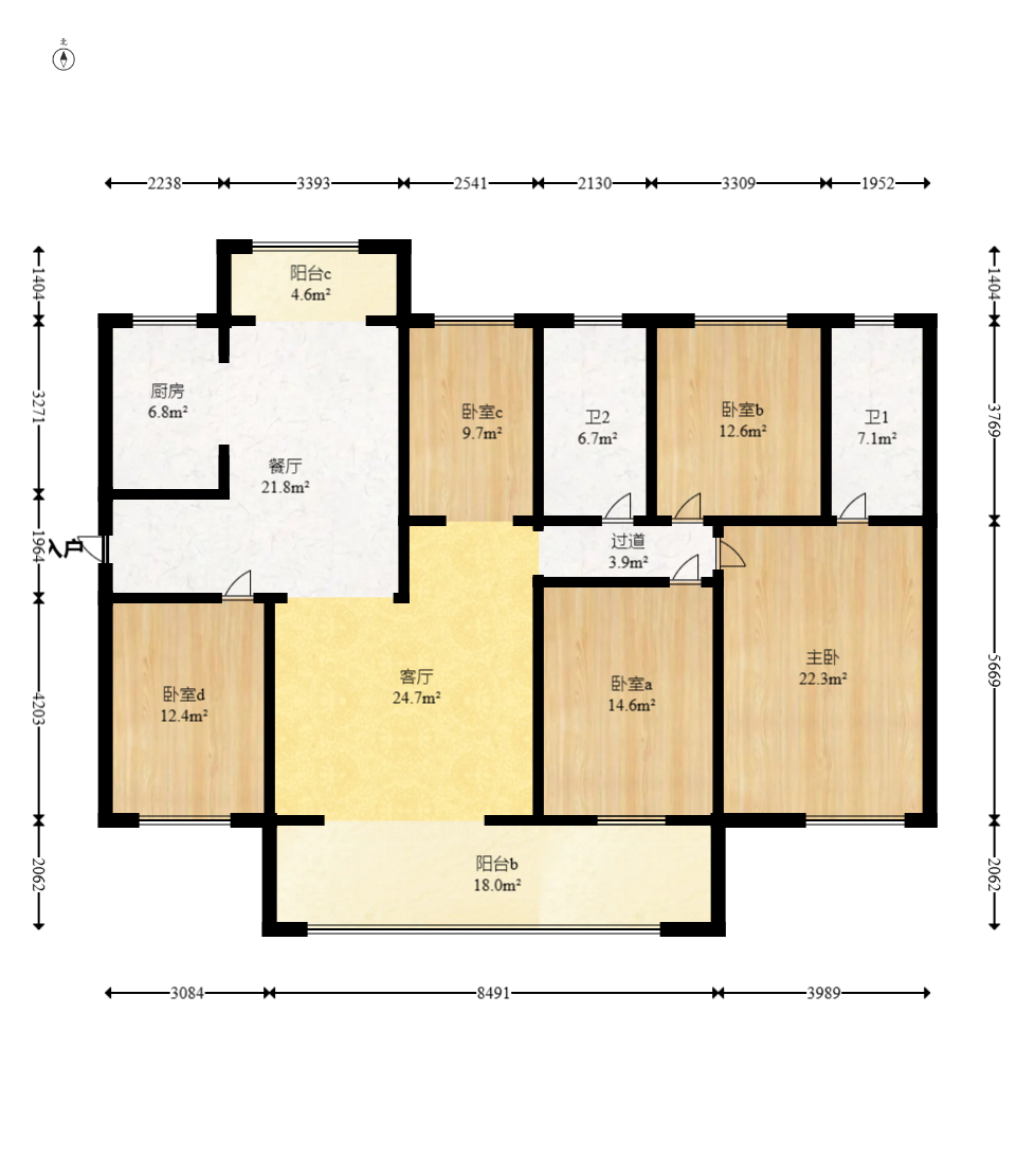 润和谷山郡(悦禧山庄水榭花都)  5室2厅2卫    152.0万 润和谷山郡(悦禧山庄水榭花都)  5室2厅2卫    152.0万户型图