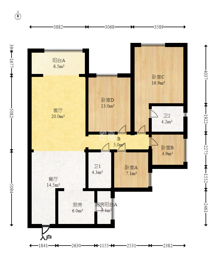 保利茉莉公馆  3室2厅2卫   185.00万