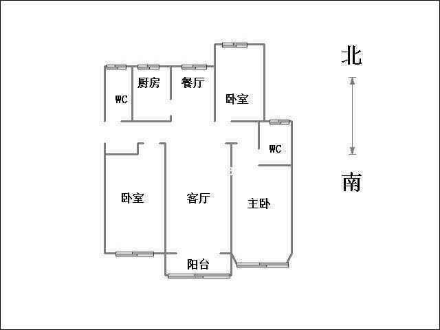 赵都新城福和园  3室2厅2卫   146.00万户型图