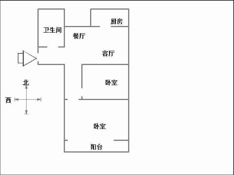 汉成华都东区  2室2厅1卫   110.00万室内图