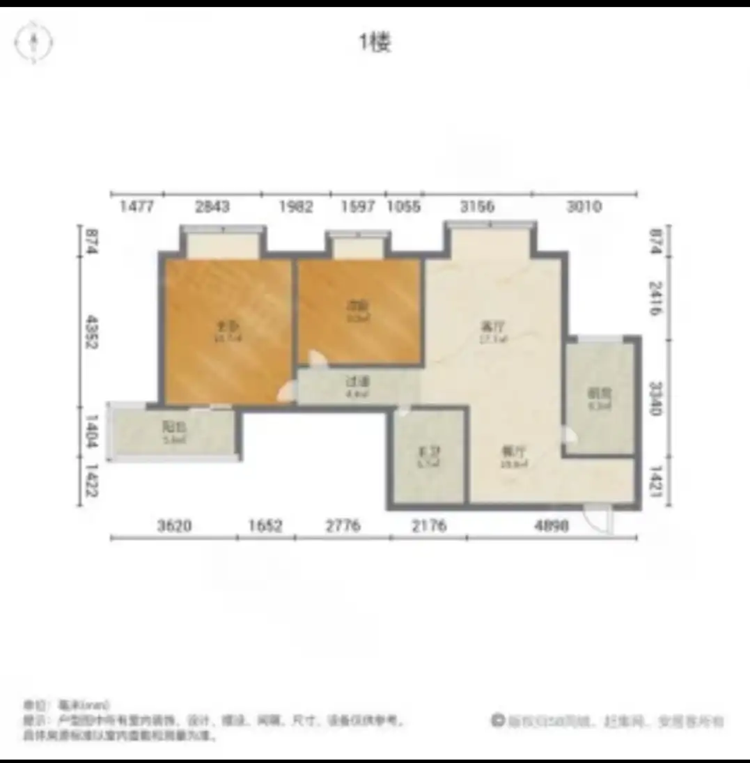 春风小区  3室2厅1卫   96.00万室内图