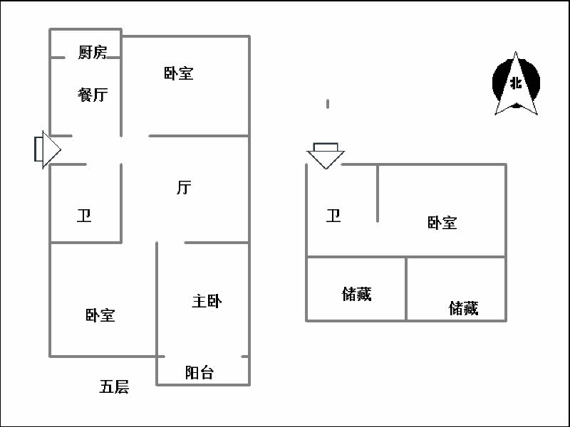 百花大街60号院（华丰小区）  3室2厅1卫   85.00万室内图