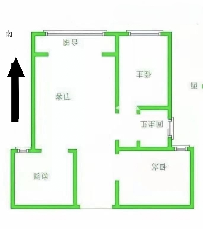 美的时代城  2室2厅1卫   85.00万户型图