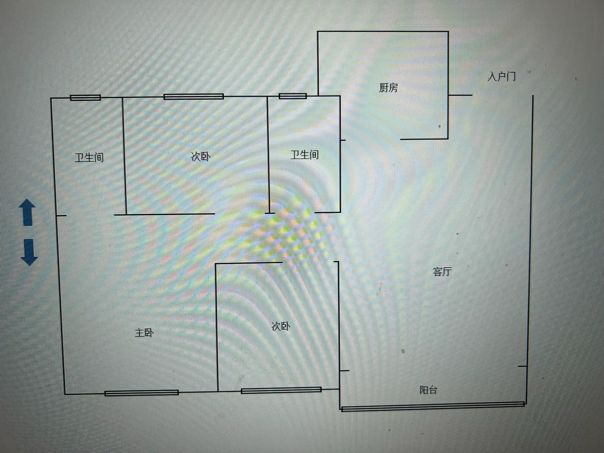 美的康德府  3室2厅2卫   800.00元/月室内图1