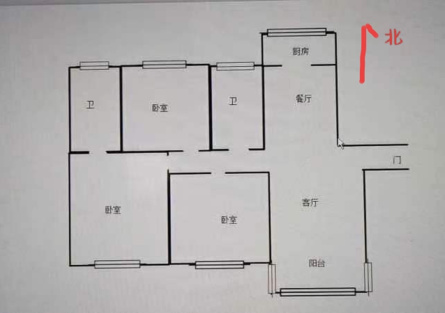 美的城  3室2厅2卫   2600.00元/月