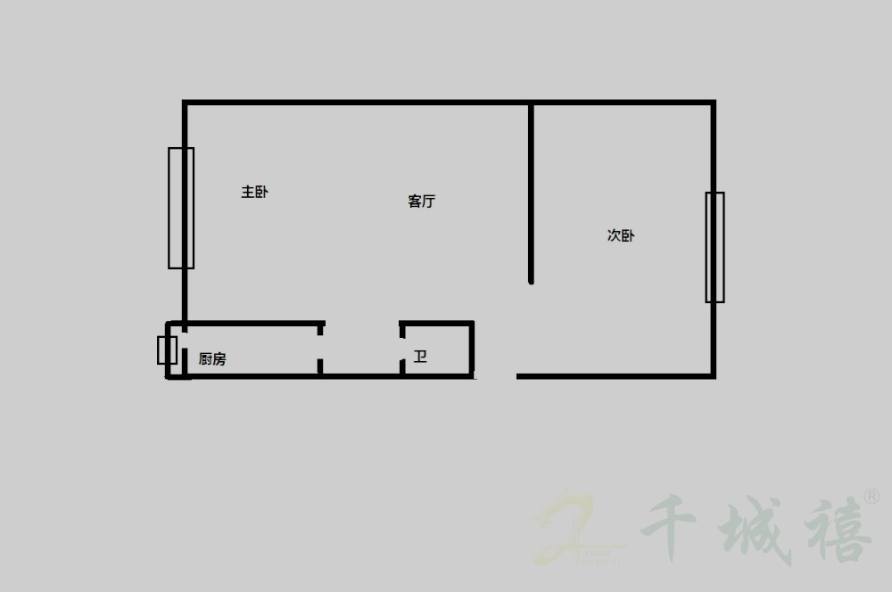 开元小区  2室1厅1卫   43.00万户型图