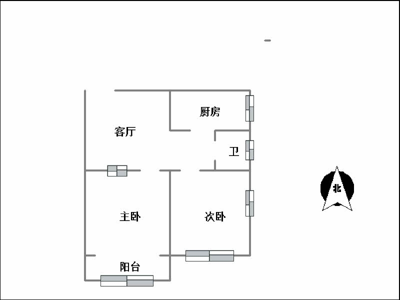 建安西苑(建设大街76号院)  2室1厅1卫   600.00元/月室内图