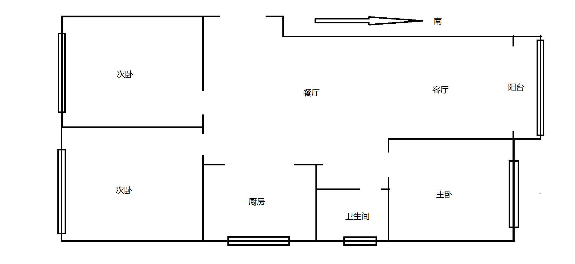 荣盛荟(荣盛城）  3室2厅1卫   110.00万