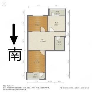 天苑小区  2室1厅1卫   45.00万