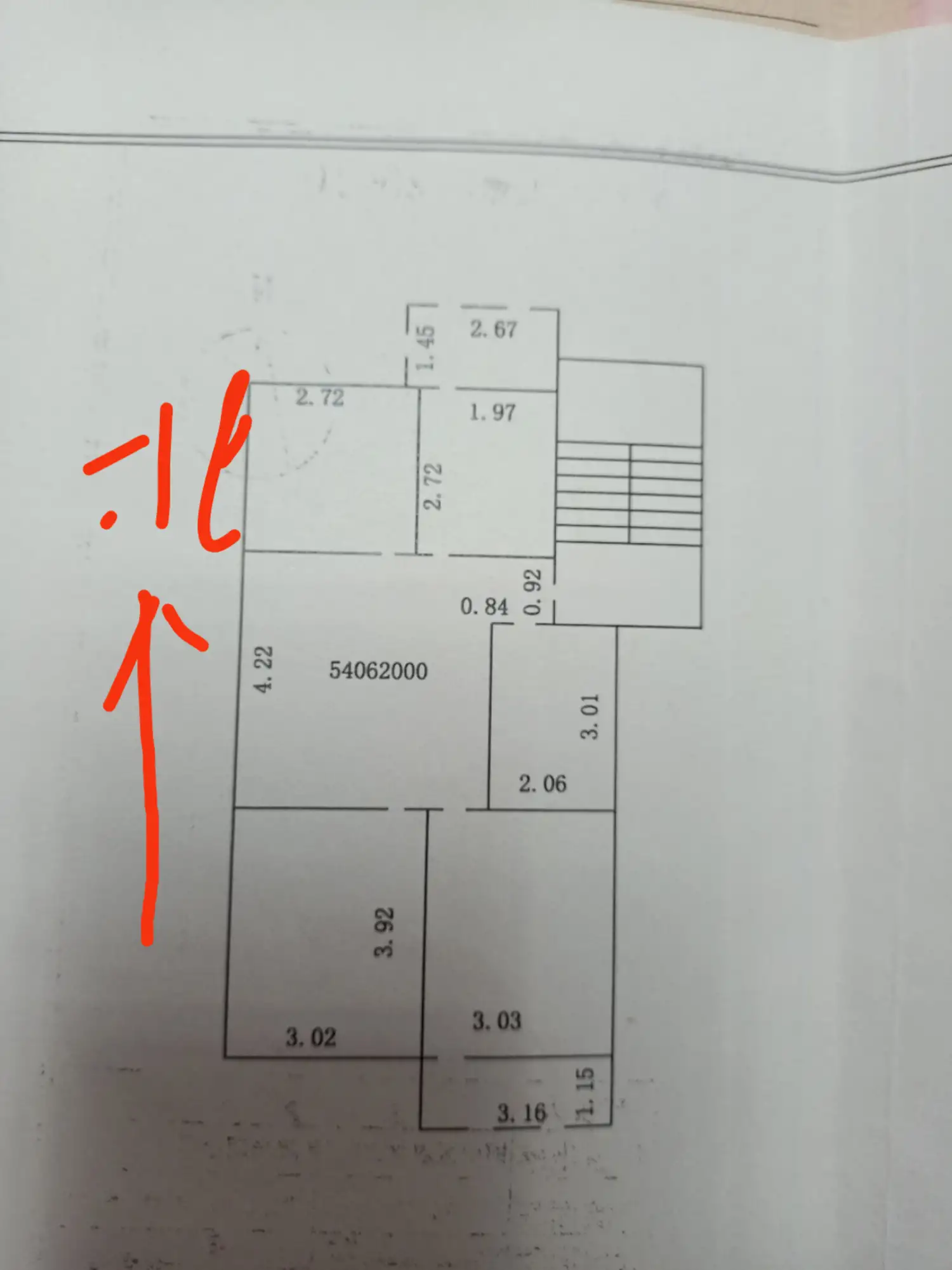 农校小区  3室2厅1卫   1100.00元/月户型图