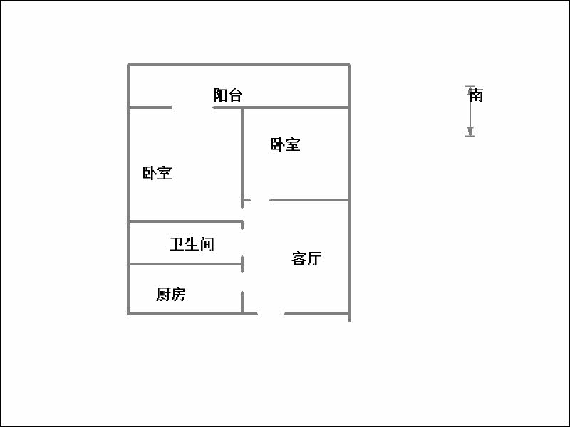 邯山南大街112号院  2室1厅1卫   66.00万户型图