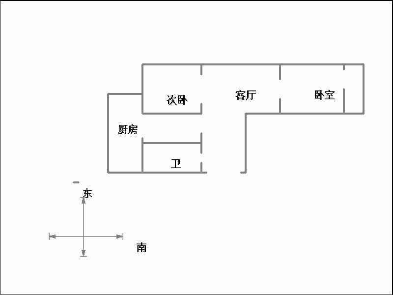 实验小学家属楼  2室2厅1卫   56.00万室内图