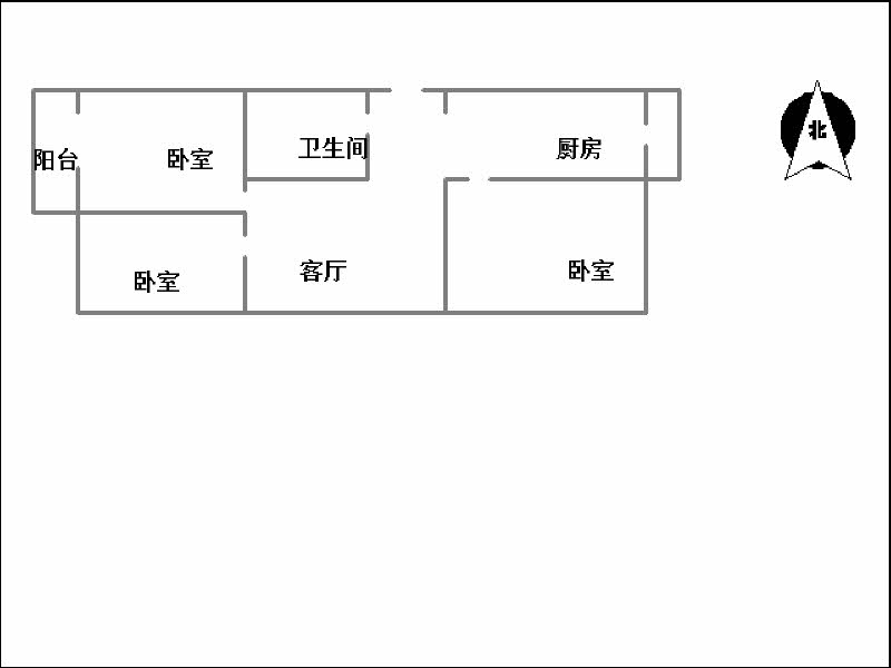 成祥小区  3室2厅1卫   85.00万室内图