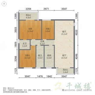 丰泰南区  3室2厅2卫   93.00万户型图