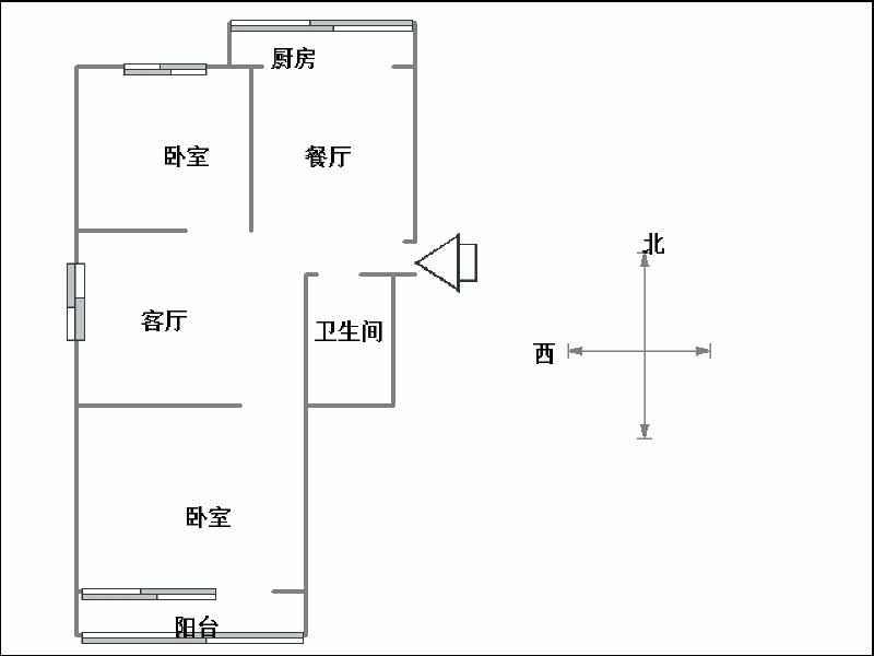 国土局2号院（国土局资源局）  2室2厅1卫   49.50万室内图