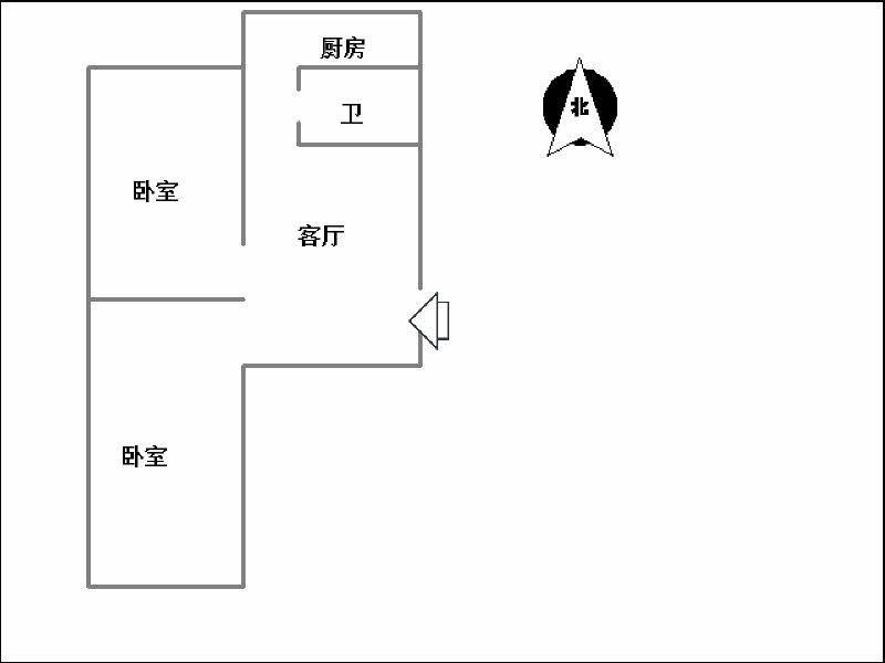 华冶北苑（岭南路23号）  2室2厅1卫   800.00元/月