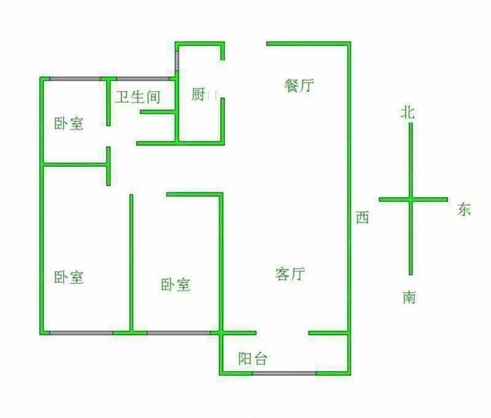 美的罗兰春天  3室2厅1卫   2000.00元/月室内图