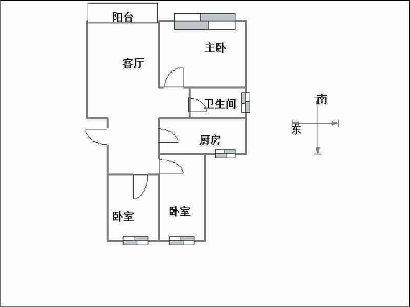 桃源山庄（镜湖山庄）  3室2厅1卫   86.00万室内图