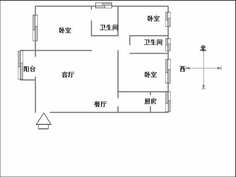 华信山水文苑南院（逸园小区）（一期）  3室2厅2卫   128.00万室内图