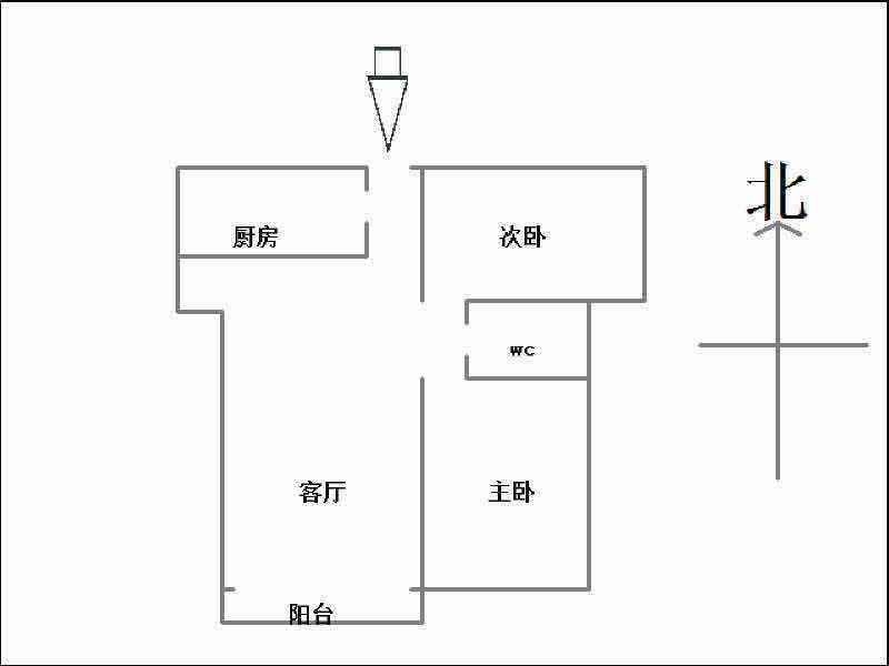 美的城  2室2厅1卫   105.00万室内图