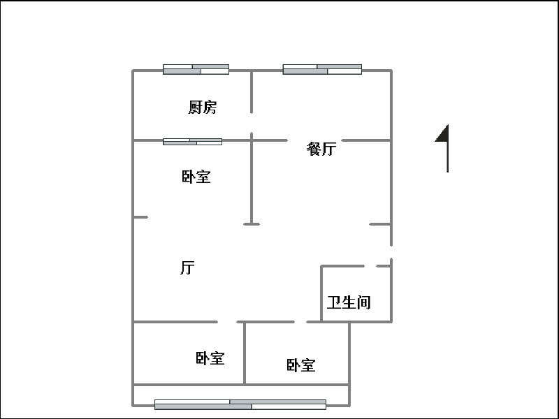 滏园新村社区幼师家属院  3室2厅1卫   83.00万室内图