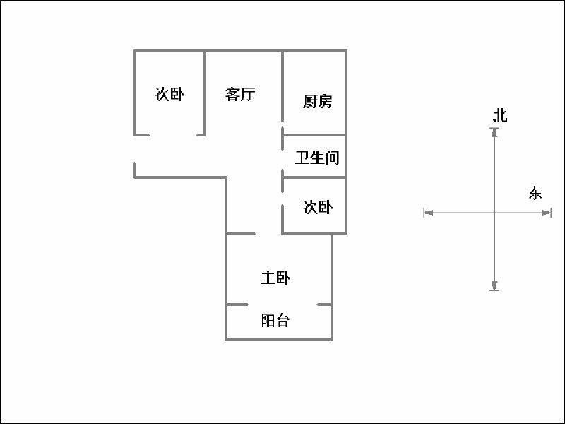 四季花园  3室1厅1卫   1400.00元/月室内图1