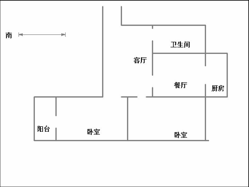 电力小区  2室1厅1卫   35.00万室内图