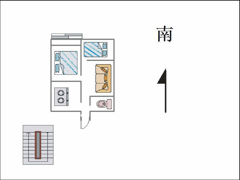 公安小区  2室1厅1卫   68.00万室内图