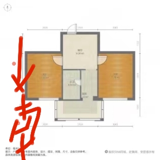 华冶北苑（岭南路23号）  2室1厅1卫   50.00万室内图