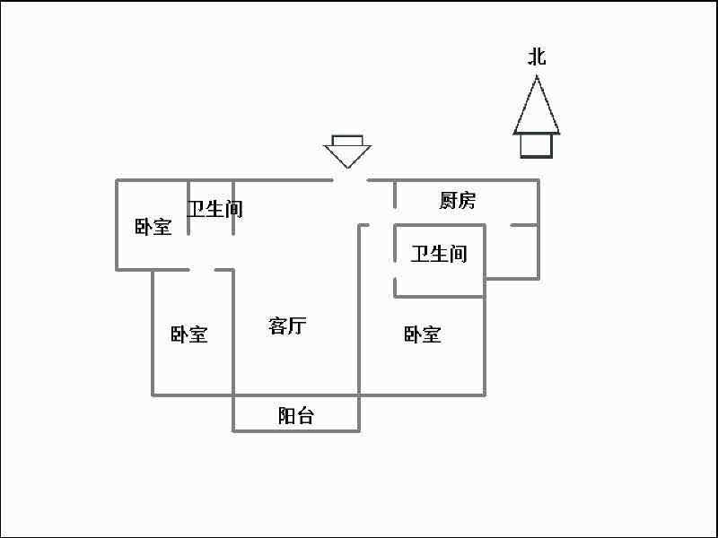 美的城  3室2厅2卫   155.00万室内图