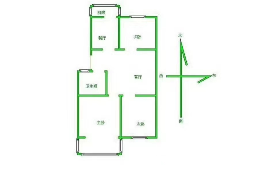 广安小区  3室2厅1卫   112.00万户型图