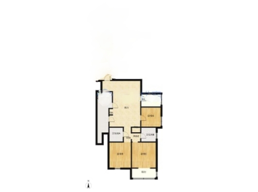 东方新天地  3室2厅2卫   73.00万户型图