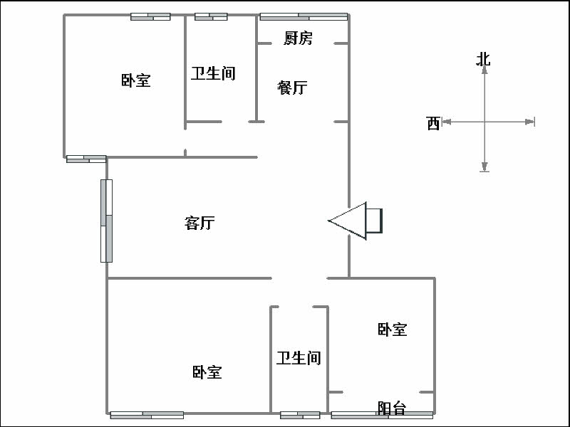 华信山水文苑南院（逸园小区）（一期）  3室2厅2卫   131.00万户型图