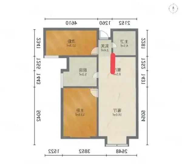 赵都新城景和园  2室1厅1卫   1600.00元/月室内图