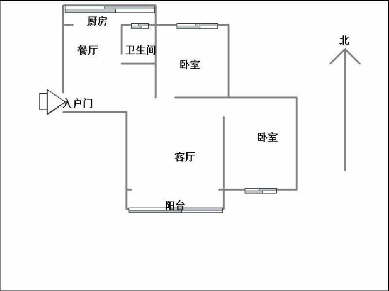 和平东小区（和平路391号院）  2室2厅1卫   950.00元/月室内图