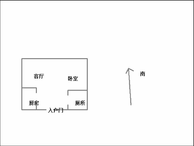 美的置业广场（美的悦然广场）  1室1厅1卫   35.00万室内图1