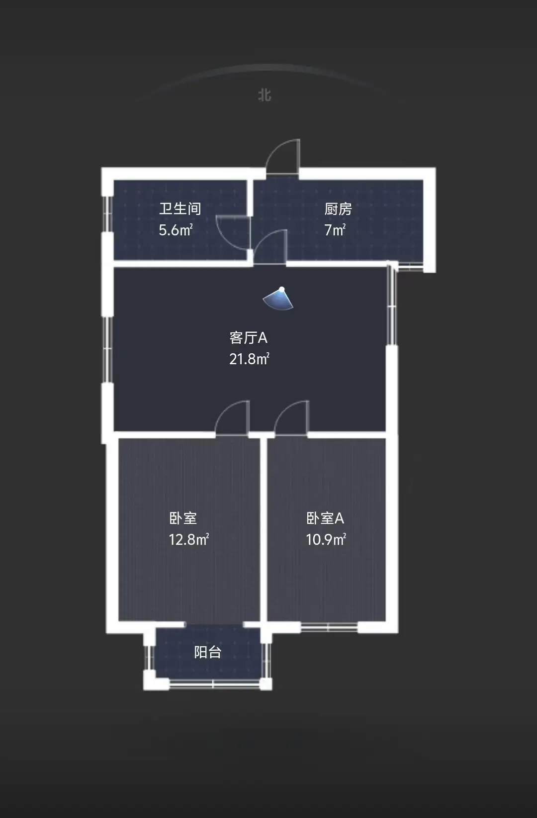 赵都新城绿和园  2室2厅1卫   76.50万室内图