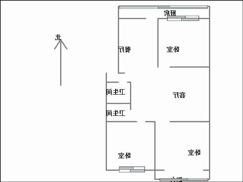 桂花苑  3室2厅1卫   1300.00元/月室内图1