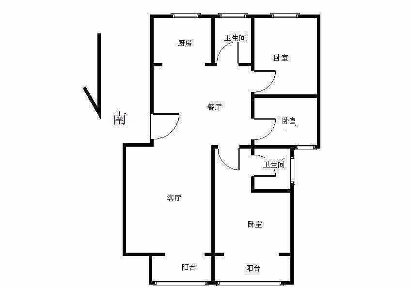 东方绿城东区（滏东南大街168号）  3室2厅2卫   145.00万室内图