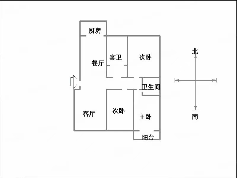 新新家园  3室2厅2卫   115.00万户型图