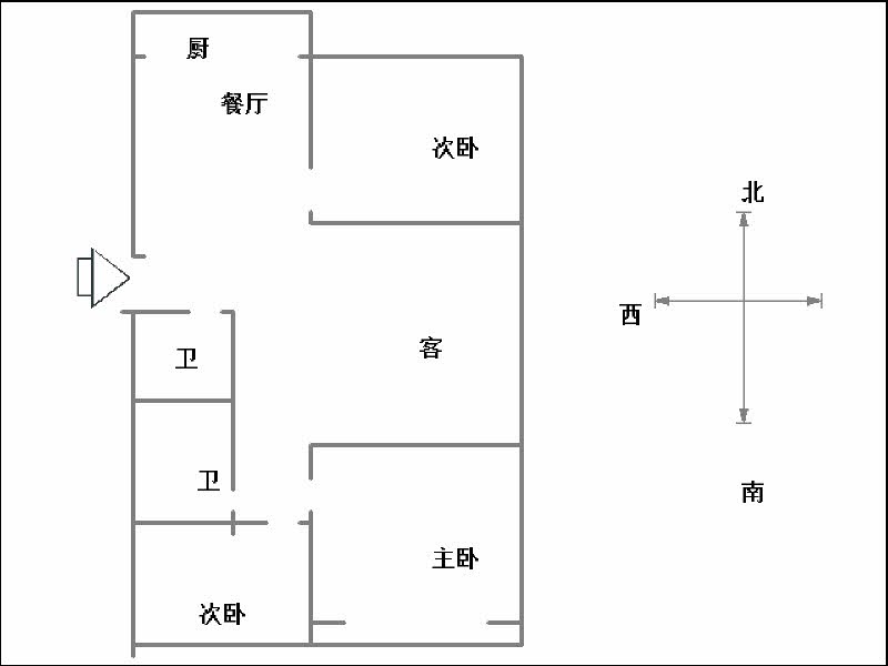 公安交警家属院  3室2厅2卫   1500.00元/月室内图